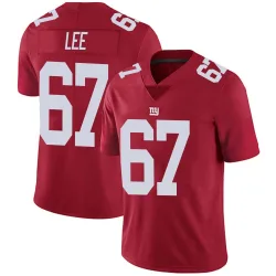 Men's Ricky Lee New York Giants No.67 Limited Alternate Vapor Untouchable Jersey - Red