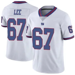 Men's Ricky Lee New York Giants No.67 Limited Color Rush Jersey - White