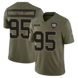 Men's Roy Robertson-Harris New York Giants No.95 Limited 2025 Salute to Service Jersey - Olive