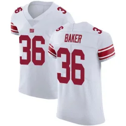 Men's Rushawn Baker New York Giants No.36 Elite Vapor Untouchable Jersey - White