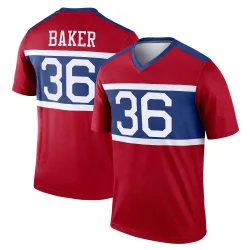 Men's Rushawn Baker New York Giants No.36 Legend Century Alternate Jersey - Red