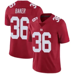 Men's Rushawn Baker New York Giants No.36 Limited Alternate Vapor Untouchable Jersey - Red