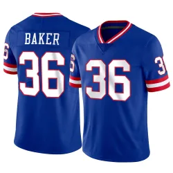 Men's Rushawn Baker New York Giants No.36 Limited Classic Vapor Jersey