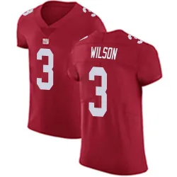 Men's Russell Wilson New York Giants No.3 Elite Alternate Vapor Untouchable Jersey - Red