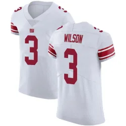 Men's Russell Wilson New York Giants No.3 Elite Vapor Untouchable Jersey - White