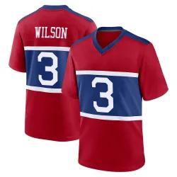 Men's Russell Wilson New York Giants No.3 Game Century Alternate Jersey - Red