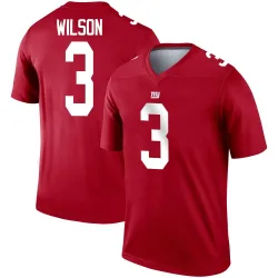 Men's Russell Wilson New York Giants No.3 Legend Inverted Jersey - Red