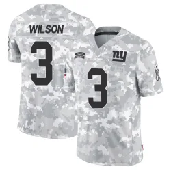 Men's Russell Wilson New York Giants No.3 Limited 2024 Salute to Service Jersey - Arctic Camo