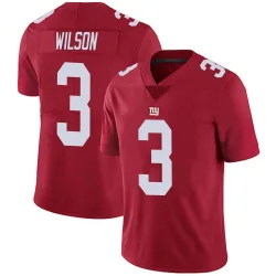Men's Russell Wilson New York Giants No.3 Limited Alternate Vapor Untouchable Jersey - Red