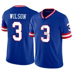 Men's Russell Wilson New York Giants No.3 Limited Classic Vapor Jersey