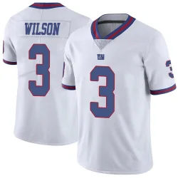 Men's Russell Wilson New York Giants No.3 Limited Color Rush Jersey - White