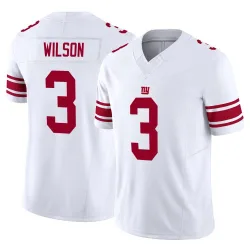 Men's Russell Wilson New York Giants No.3 Limited Vapor F.U.S.E. Jersey - White