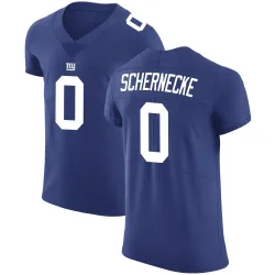 Men's Ryan Schernecke New York Giants No.0 Elite Team Color Vapor Untouchable Jersey - Royal