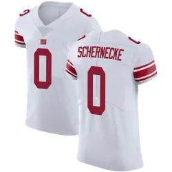 Men's Ryan Schernecke New York Giants No.0 Elite Vapor Untouchable Jersey - White