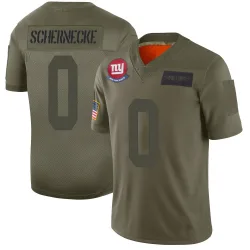 Men's Ryan Schernecke New York Giants No.0 Limited 2019 Salute to Service Jersey - Camo