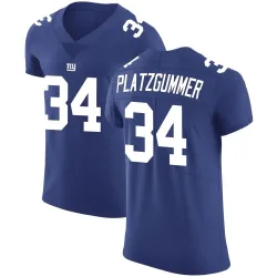 Men's Sandro Platzgummer New York Giants No.34 Elite Team Color Vapor Untouchable Jersey - Royal