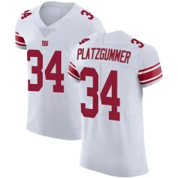 Men's Sandro Platzgummer New York Giants No.34 Elite Vapor Untouchable Jersey - White