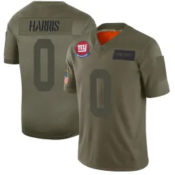 Men's Shelby Harris New York Giants No.0 Limited 2019 Salute to Service Jersey - Camo