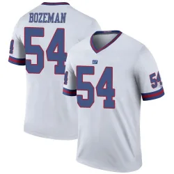 Men's Swayze Bozeman New York Giants No.54 Legend Color Rush Jersey - White