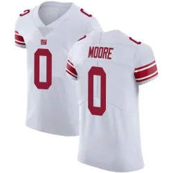Men's TJ Moore New York Giants No.0 Elite Vapor Untouchable Jersey - White