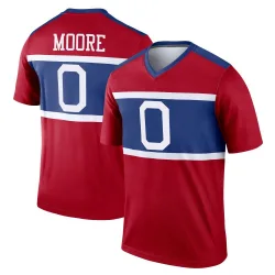 Men's TJ Moore New York Giants No.0 Legend Century Alternate Jersey - Red