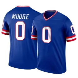 Men's TJ Moore New York Giants No.0 Legend Classic Jersey - Royal