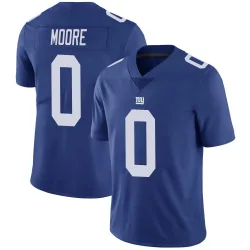 Men's TJ Moore New York Giants No.0 Limited Team Color Vapor Untouchable Jersey - Royal
