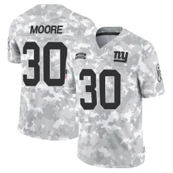 Men's TJ Moore New York Giants No.30 Limited 2024 Salute to Service Jersey - Arctic Camo
