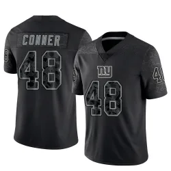 Men's Tanner Conner New York Giants No.48 Limited Reflective Jersey - Black