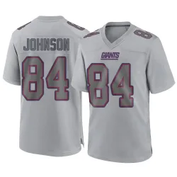 Men's Theo Johnson New York Giants No.84 Game Atmosphere Fashion Jersey - Gray