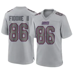 Men's Thomas Fidone II New York Giants No.86 Game Atmosphere Fashion Jersey - Gray