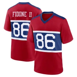 Men's Thomas Fidone II New York Giants No.86 Game Century Alternate Jersey - Red