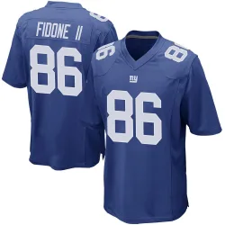 Men's Thomas Fidone II New York Giants No.86 Game Team Color Jersey - Royal