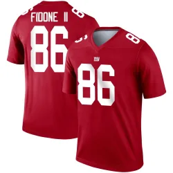 Men's Thomas Fidone II New York Giants No.86 Legend Inverted Jersey - Red