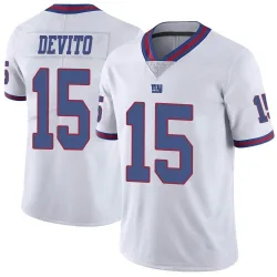 Men's Tommy DeVito New York Giants No.15 Limited Color Rush Jersey - White