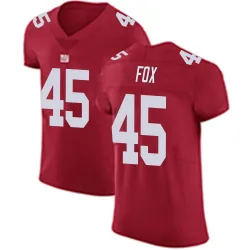 Men's Tomon Fox New York Giants No.45 Elite Alternate Vapor Untouchable Jersey - Red