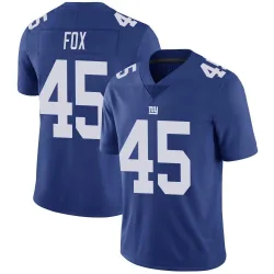 Men's Tomon Fox New York Giants No.45 Limited Team Color Vapor Untouchable Jersey - Royal
