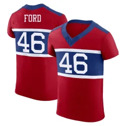 Men's Trace Ford New York Giants No.46 Elite Century Alternate Vapor F.U.S.E. Jersey - Red