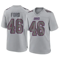 Men's Trace Ford New York Giants No.46 Game Atmosphere Fashion Jersey - Gray