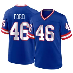 Men's Trace Ford New York Giants No.46 Game Classic Jersey - Royal