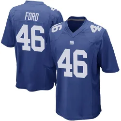 Men's Trace Ford New York Giants No.46 Game Team Color Jersey - Royal