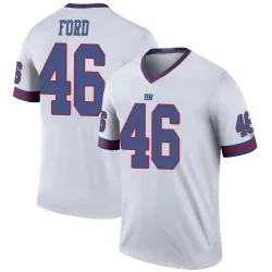 Men's Trace Ford New York Giants No.46 Legend Color Rush Jersey - White