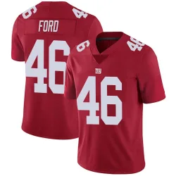 Men's Trace Ford New York Giants No.46 Limited Alternate Vapor Untouchable Jersey - Red