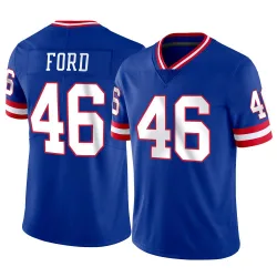 Men's Trace Ford New York Giants No.46 Limited Classic Vapor Jersey