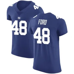 Men's Trace Ford New York Giants No.48 Elite Team Color Vapor Untouchable Jersey - Royal