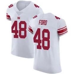 Men's Trace Ford New York Giants No.48 Elite Vapor Untouchable Jersey - White