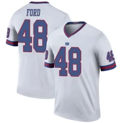 Men's Trace Ford New York Giants No.48 Legend Color Rush Jersey - White