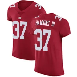 Men's Tre Hawkins III New York Giants No.37 Elite Alternate Vapor Untouchable Jersey - Red