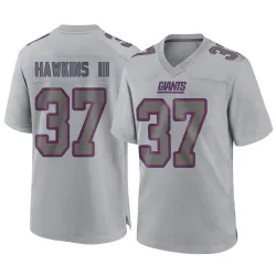 Men's Tre Hawkins III New York Giants No.37 Game Atmosphere Fashion Jersey - Gray