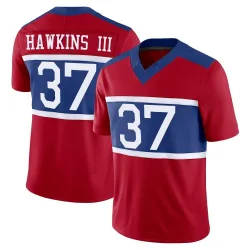Men's Tre Hawkins III New York Giants No.37 Limited Century Alternate Vapor F.U.S.E. Jersey - Red